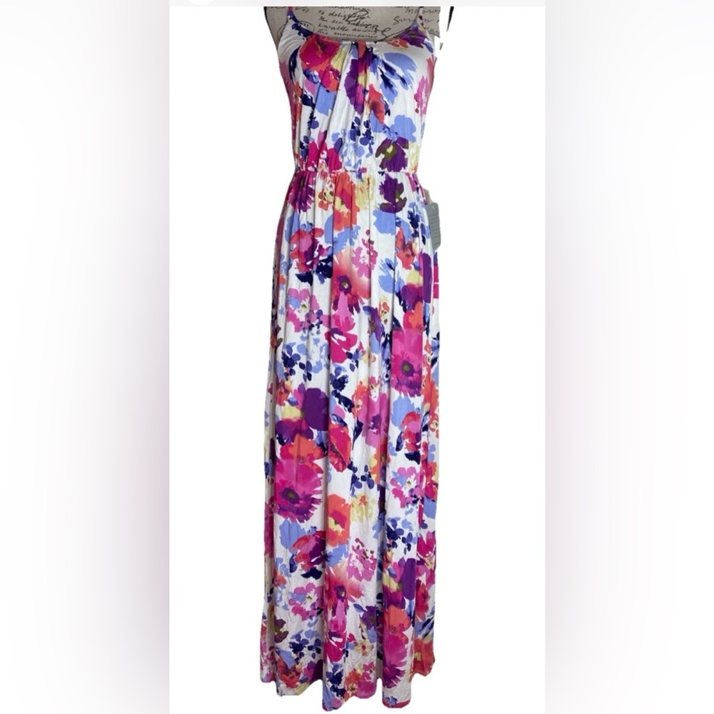 Felicity & Coco Brand  Floral Scoop Neck Maxi Dress Size XS
